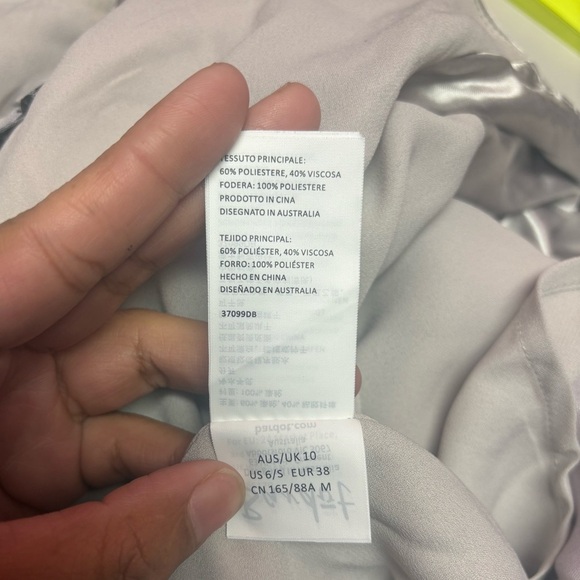 Bardot Silver Satin Mini Dress - Picture 3 of 7